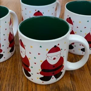 Christmas Santa Claus cups (4) holiday mugs set